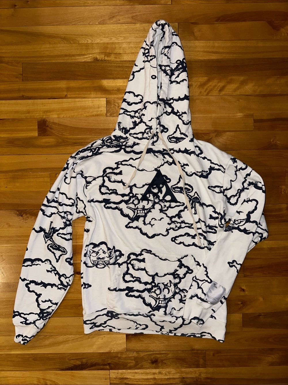 Wasted Co Good Time Dragon Cloud Monster Indigo Sweatshirt Hoodie Small Mushroom
